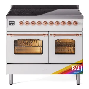 Ilve UPDI406NMPRAP Nostalgie Ii 40 Inch Electric Freestanding Range In Ral Custom Color With Copper Trim