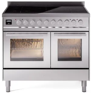 Ilve UPDI406WMPSS Professional Plus Ii 40 Inch Electric Freestanding Range In Stainless Steel With Trim