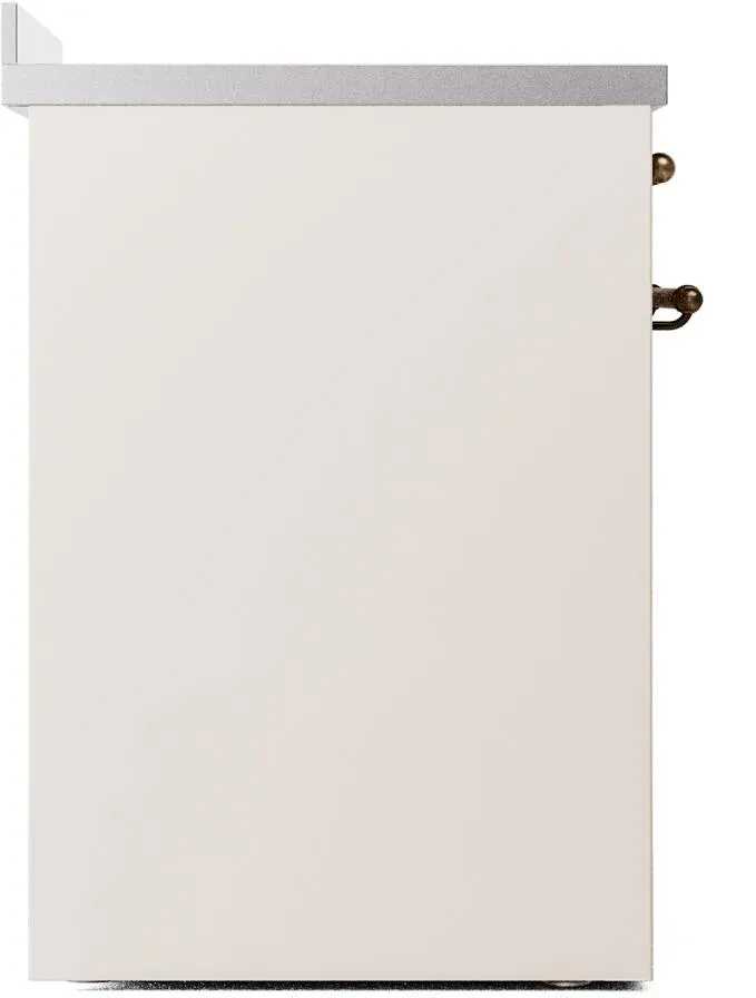 Ilve UPI304NMPAWB Nostalgie Ii 30 Inch Electric Freestanding Range In Antique White With Bronze Trim