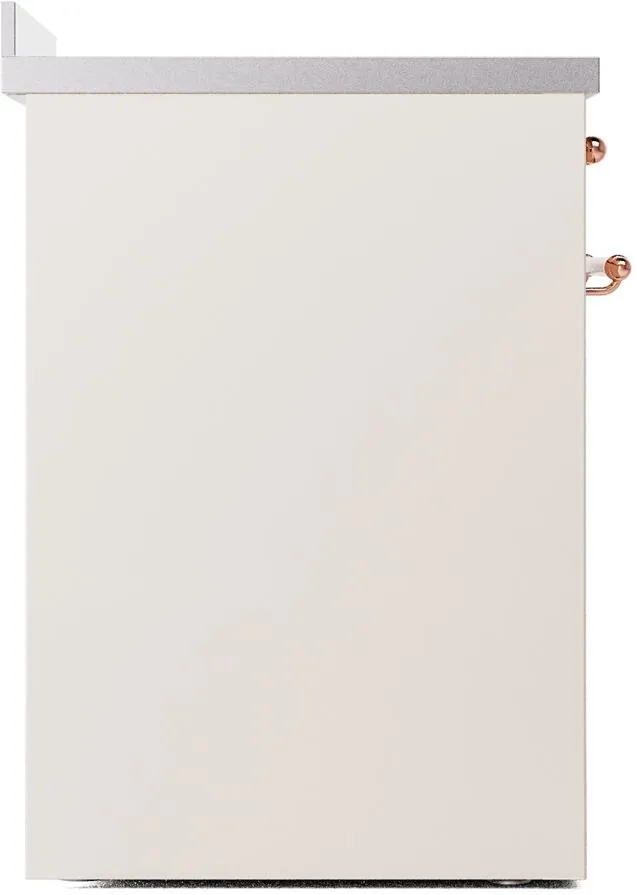 Ilve UPI304NMPAWP Nostalgie Ii 30 Inch Electric Freestanding Range In Antique White With Copper Trim