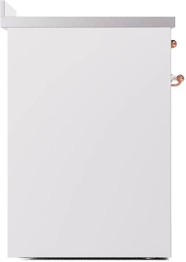 Ilve UPI304NMPWHP Nostalgie Ii 30 Inch Electric Freestanding Range In White With Copper Trim