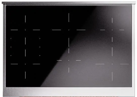 Ilve UPI366NMPMGC Nostalgie Ii 36 Inch Electric Freestanding Range In Matte Graphite With Chrome Trim