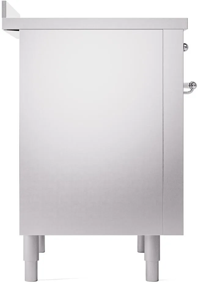 Ilve UPI366NMPSSC Nostalgie Ii 36 Inch Electric Freestanding Range In Stainless Steel With Chrome Trim