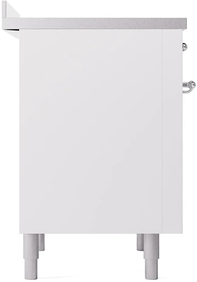 Ilve UPI366NMPWHC Nostalgie Ii 36 Inch Electric Freestanding Range In White With Chrome Trim