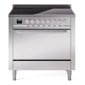 Ilve UPI366QMPSS Professional Plus Ii 36 Inch Electric Freestanding Range In Stainless Steel With Trim