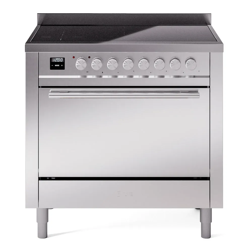 Ilve UPI366QMPSS Professional Plus Ii 36 Inch Electric Freestanding Range In Stainless Steel With Trim