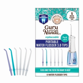 Grab the Deal Now Replacement Flosser Tips (6 Pack) - Compatible With Water Flosser 2.0 & 3.0 (With Uv Mode)