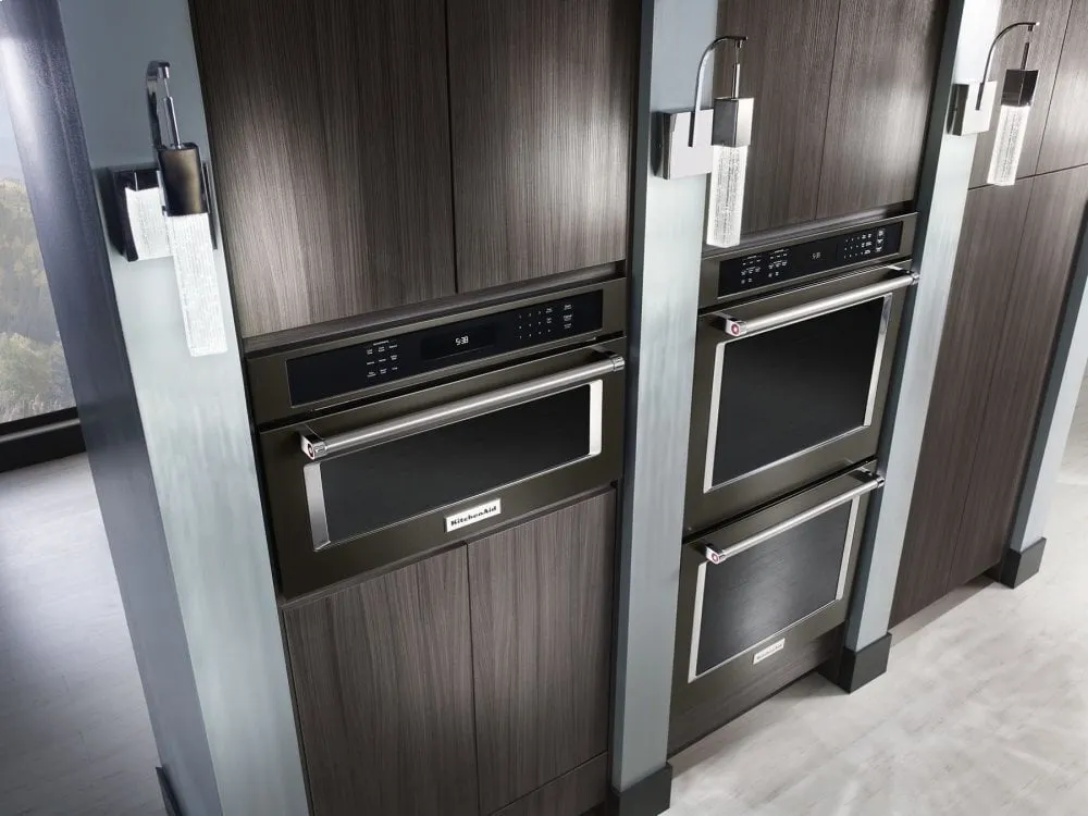 Kitchenaid KMBP100EBS 30" Built In Microwave Oven With Convection Cooking - Black Stainless Steel With Printshield&#8482; Finish