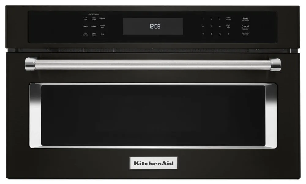 Kitchenaid KMBP100EBS 30" Built In Microwave Oven With Convection Cooking - Black Stainless Steel With Printshield&#8482; Finish