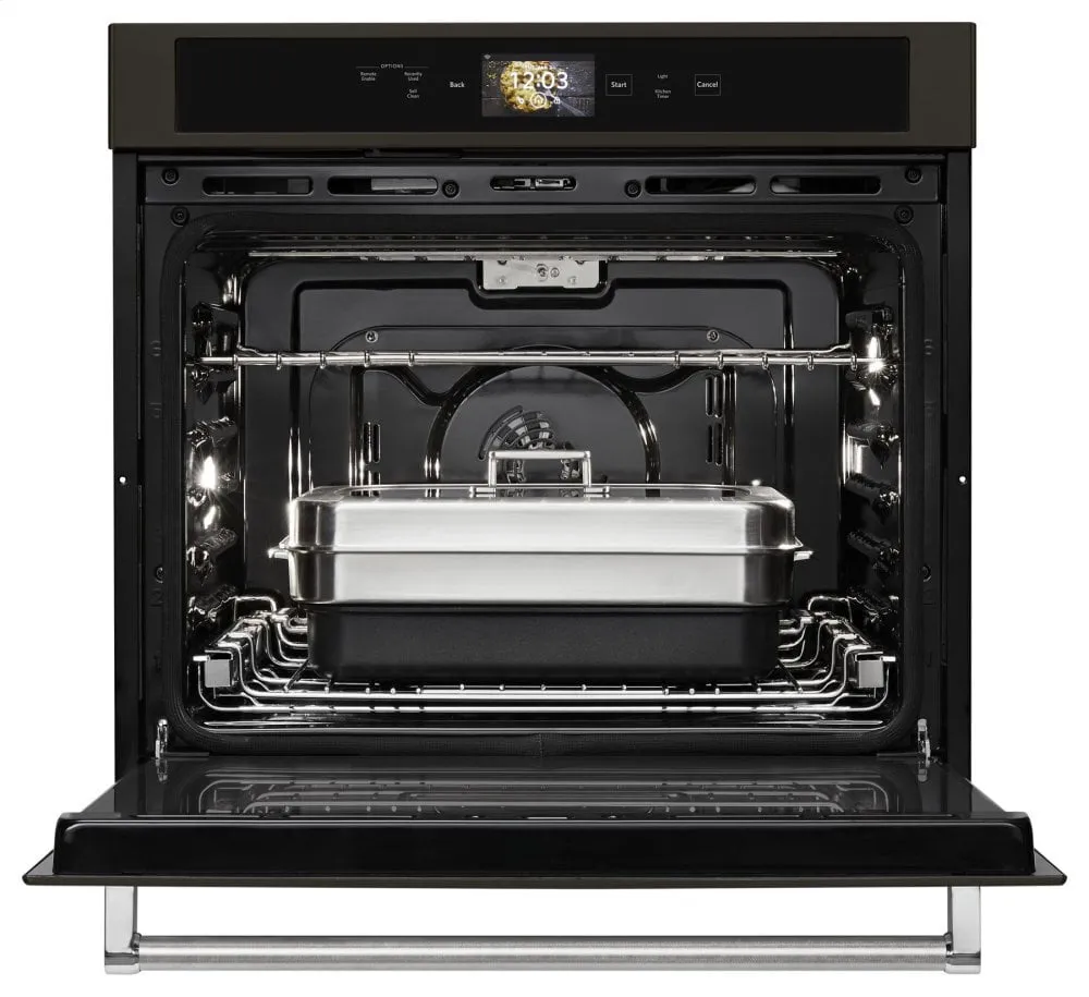 Kitchenaid KOSE900HBS Smart Oven  30" Single Oven With Powered Attachments And Printshield&#8482; Finish - Black Stainless Steel With Printshield&#8482; Finish