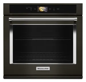 Kitchenaid KOSE900HBS Smart Oven  30" Single Oven With Powered Attachments And Printshield&#8482; Finish - Black Stainless Steel With Printshield&#8482; Finish