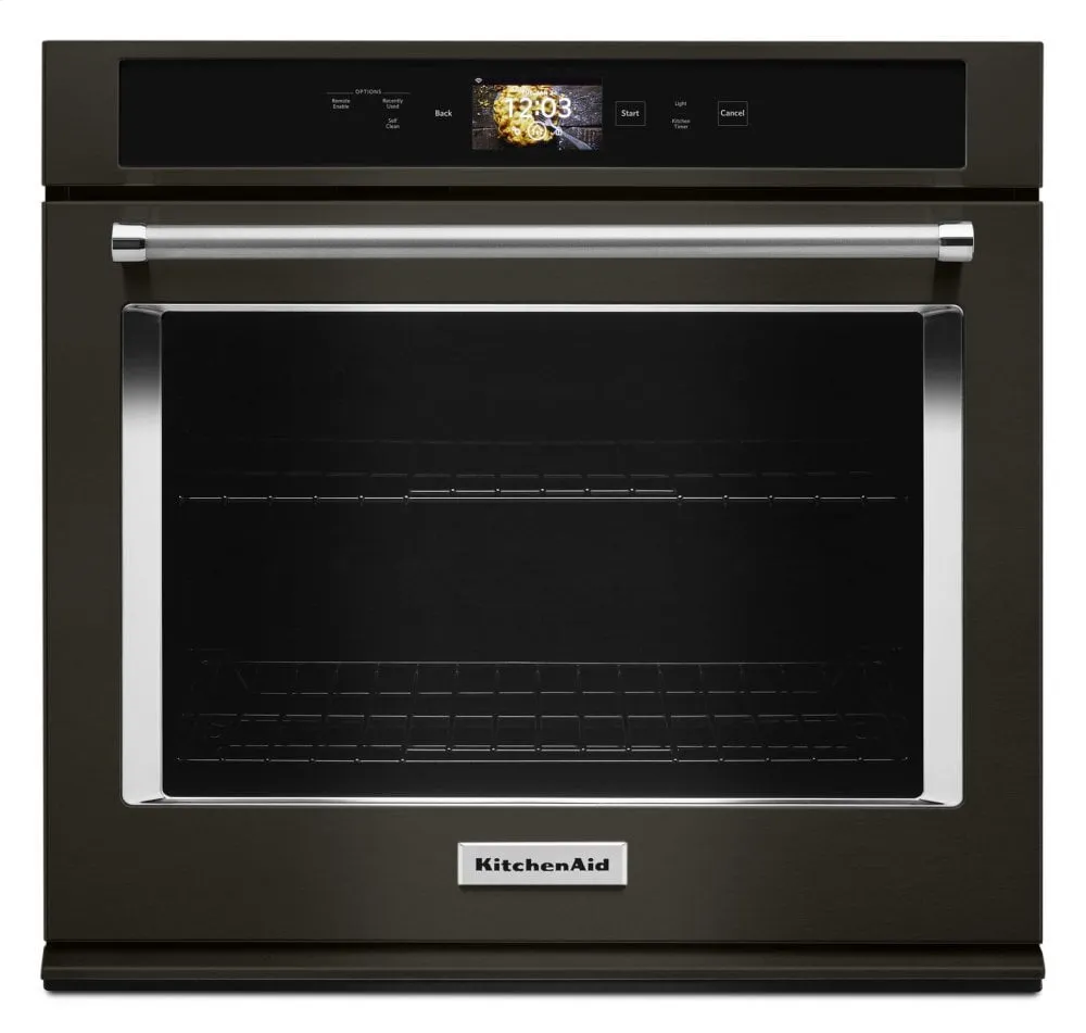 Kitchenaid KOSE900HBS Smart Oven  30" Single Oven With Powered Attachments And Printshield&#8482; Finish - Black Stainless Steel With Printshield&#8482; Finish
