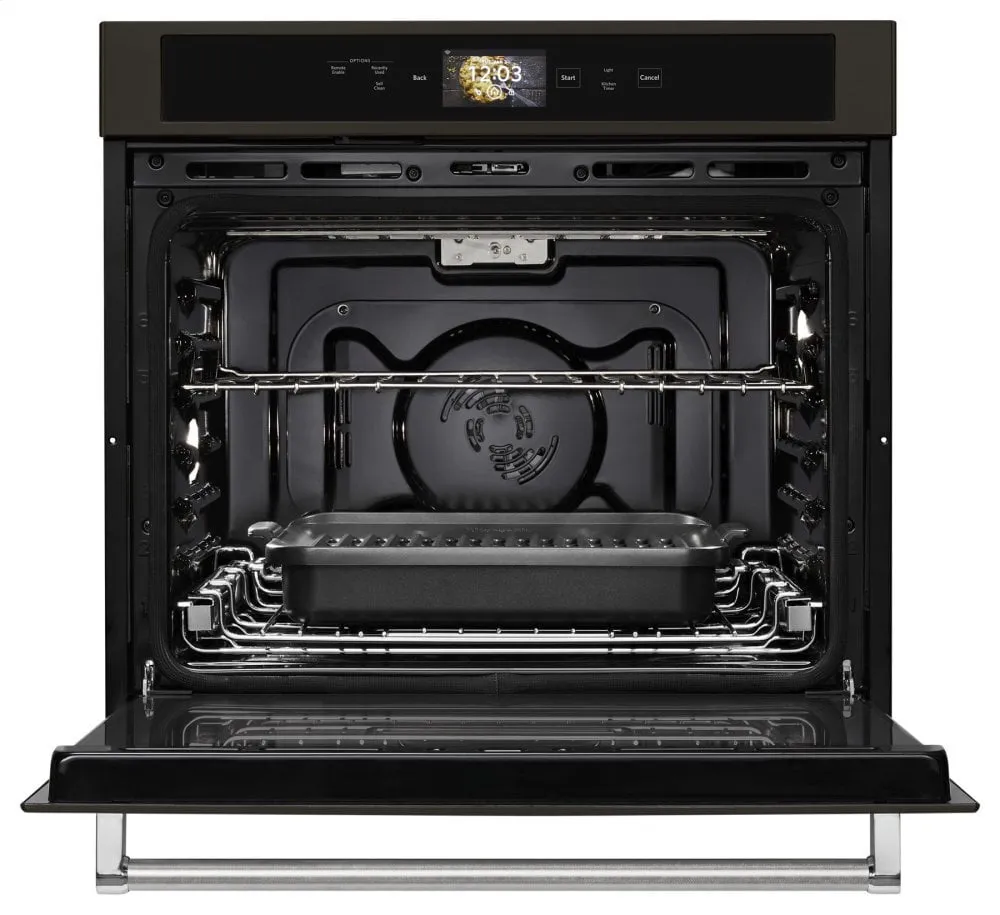 Kitchenaid KOSE900HBS Smart Oven  30" Single Oven With Powered Attachments And Printshield&#8482; Finish - Black Stainless Steel With Printshield&#8482; Finish