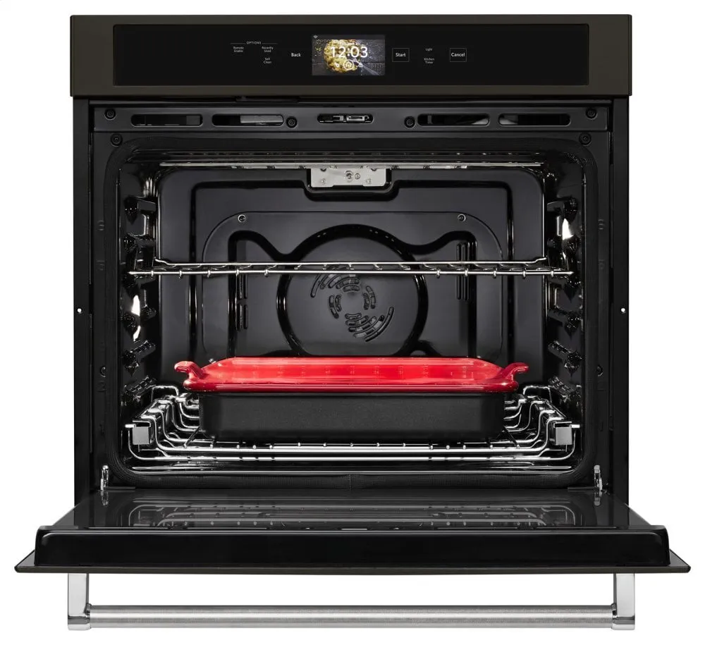 Kitchenaid KOSE900HBS Smart Oven  30" Single Oven With Powered Attachments And Printshield&#8482; Finish - Black Stainless Steel With Printshield&#8482; Finish