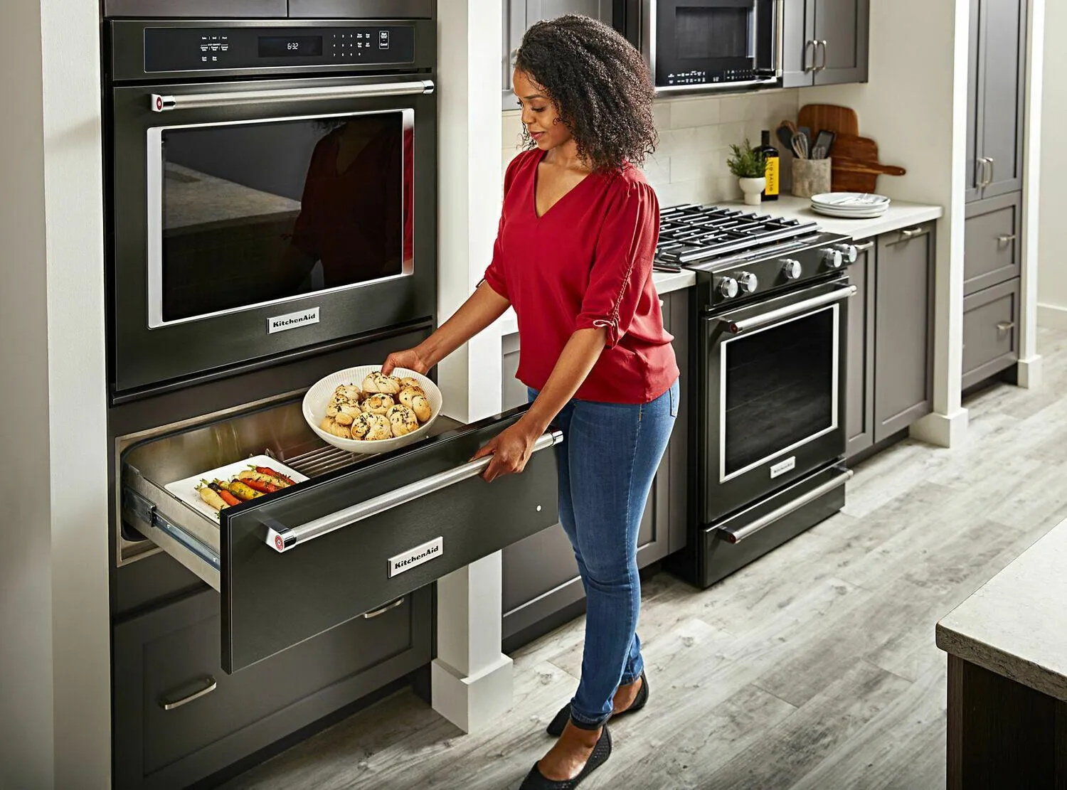 Kitchenaid KOWT107EBS 27'' Slow Cook Warming Drawer With Printshield&#8482; Finish - Black Stainless