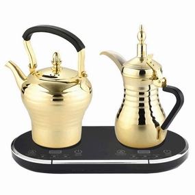 Lepresso Dual Pot Arabic Coffee & Tea Kettle With Heat Milk Dallah Lparctmgd 1600W Dont Miss Out