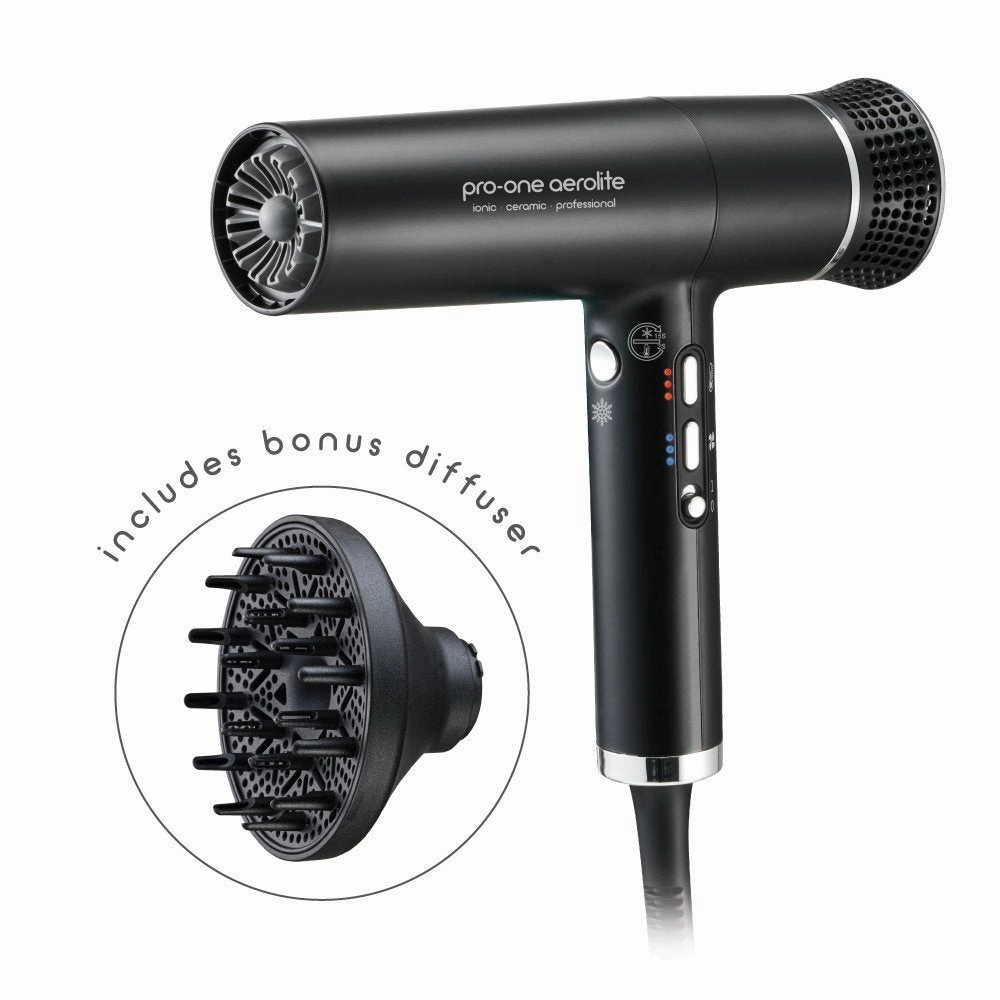 Pro-One Aerolite Hairdryer - Black Trending Today Steal