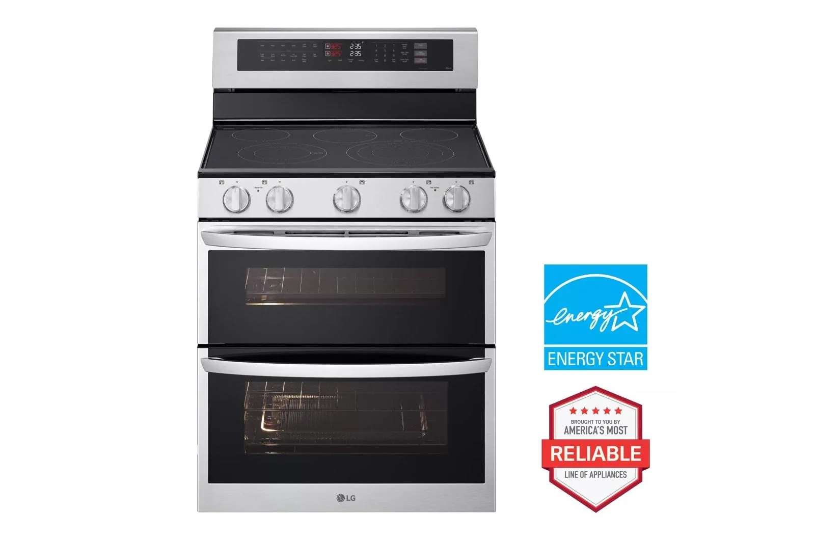 Lg LDEL7324SE 7.3 Cu. Ft. Smart Electric Double Oven Freestanding Range With Probake Convection And Air Fry