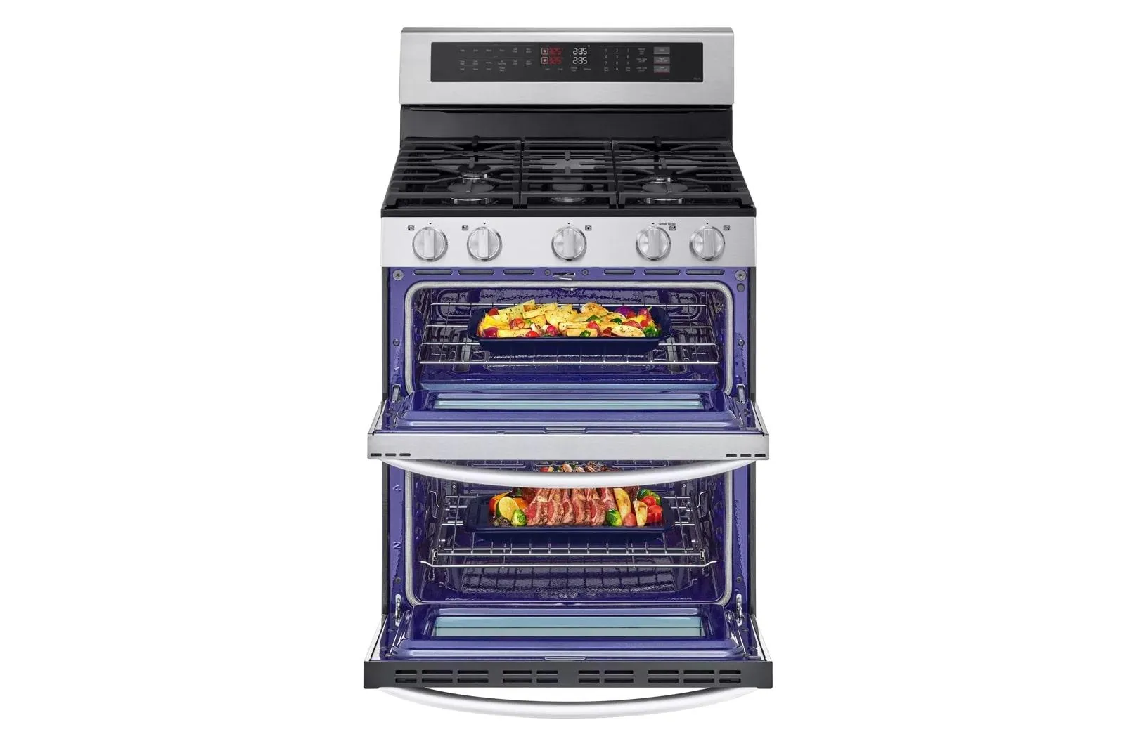 Lg LDGL6924S 6.9 Cu. Ft. Smart Gas Double Oven Freestanding Range With Probake Convection And Air Fry