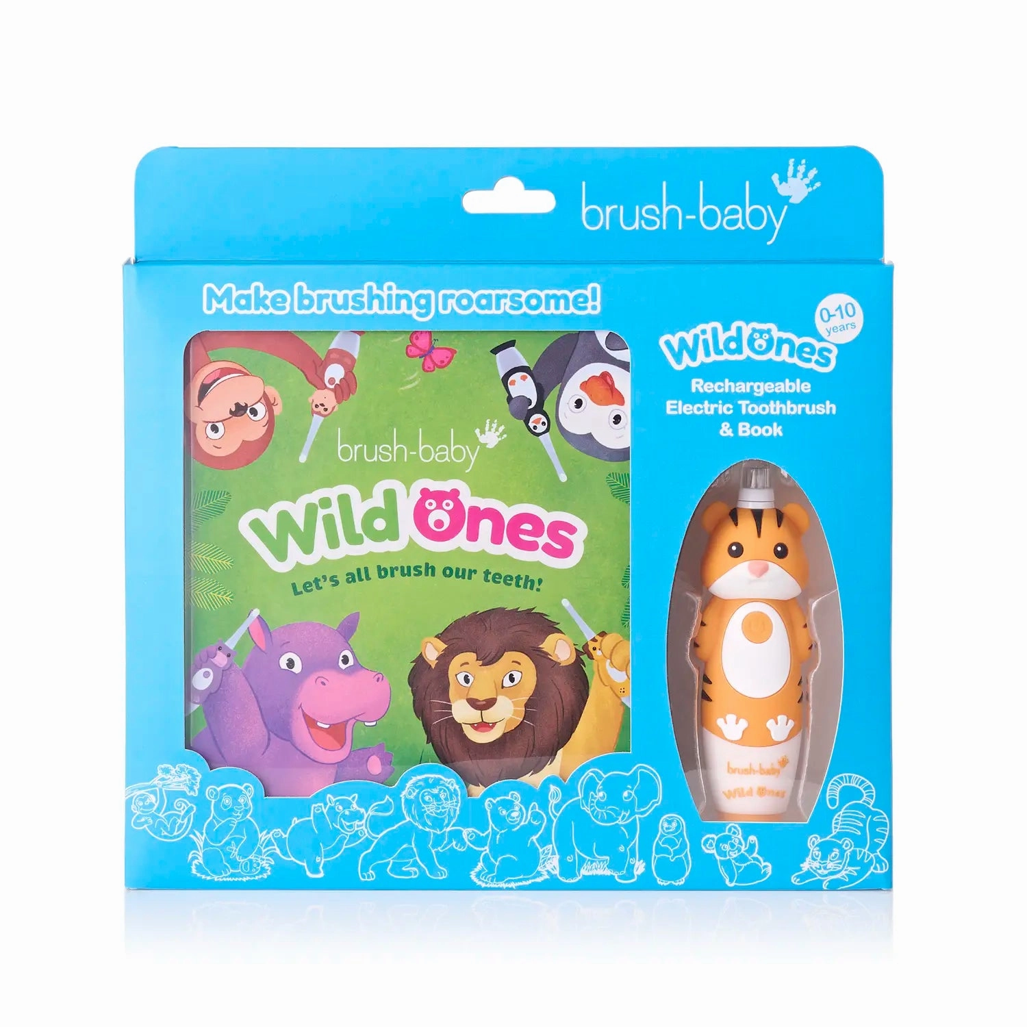 Limited Edition: Wildones? Tiger Rechargeable Kids Toothbrush   Book Gift Set Today Only Discount