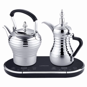 Flash Sale Now Lepresso Dual Pot Arabic Coffee & Tea Kettle With Heat Milk Dallah Lparctmsl 1600W