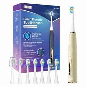 Flash Sale Alert Now Seago Electric Toothbrush, Pressure Sensor Reminder And Brush Head Replacement Reminder, 8 Brush Heads And 2 Type Heads, 5 Modes And Seamless Button, Sonic Toothbrush For Adults, Sg2753 (Blue)