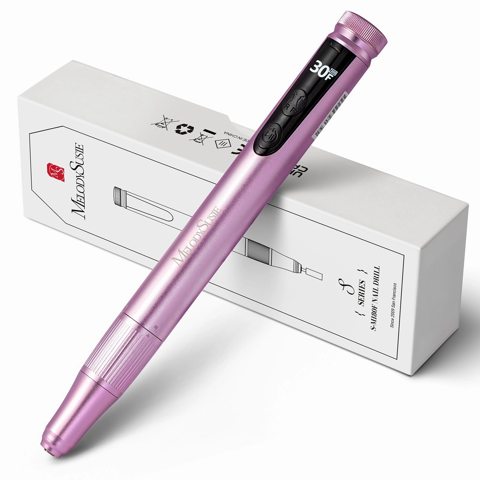 Exclusive Holiday Deal Exclusive Online Deal Sm180F Portable & Stepless Speed Rechargeable Nail Drill 30000Rpm - Rose Gold