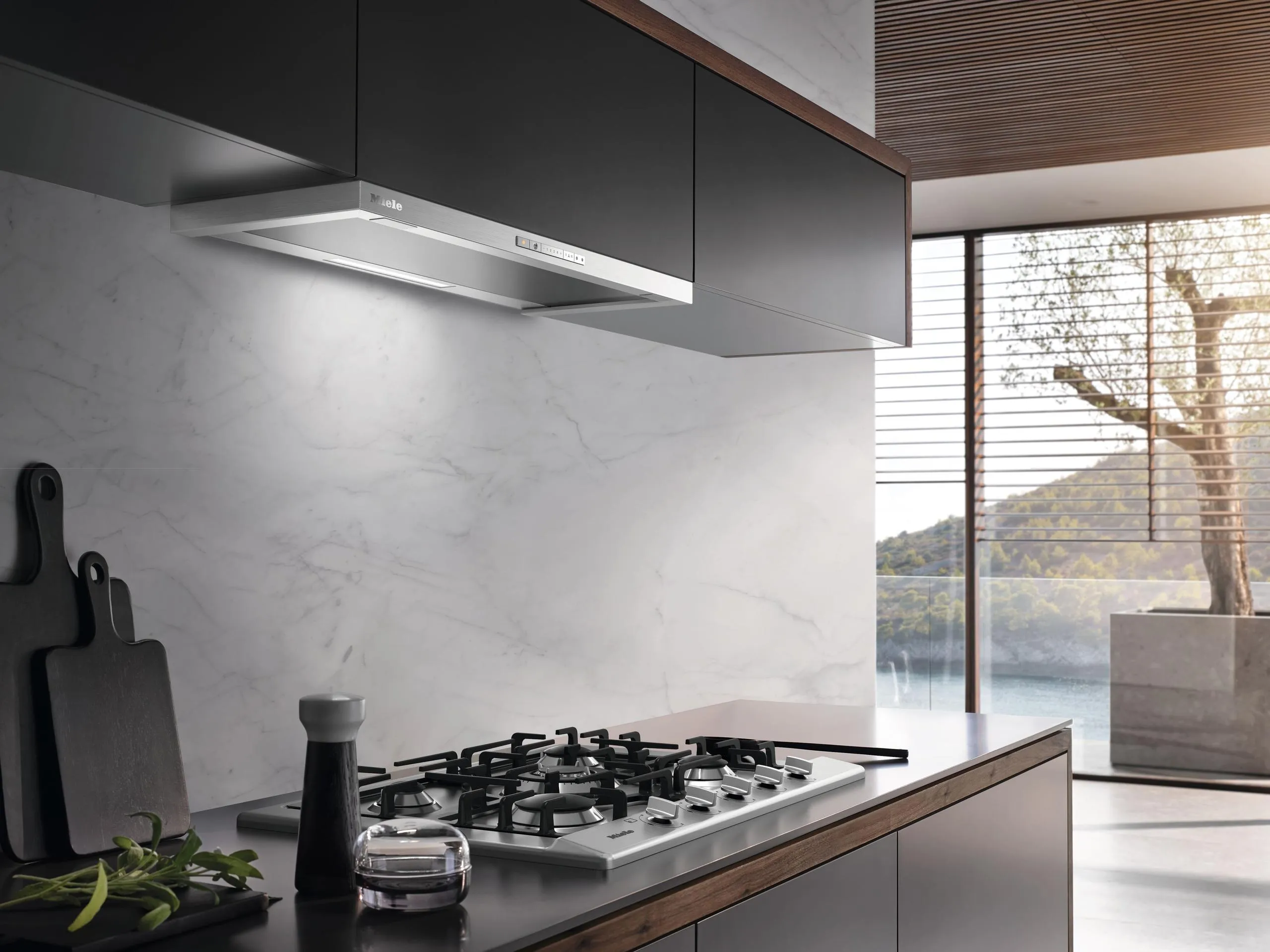 Miele DAS4720STAINLESSSTEEL Das 4720 - Built-In Ventilation Hood For Installation In Narrow Upper Cabinets With Easyswitch Controls