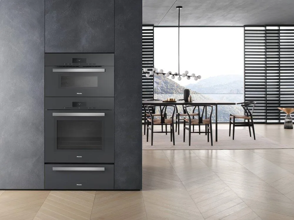 Miele ESW6880 Gray- 30 Inch Warming Drawer With 10 13/16 Inch Front Panel Height With The Low Temperature Cooking Function - Much More Than A Warming Drawer.
