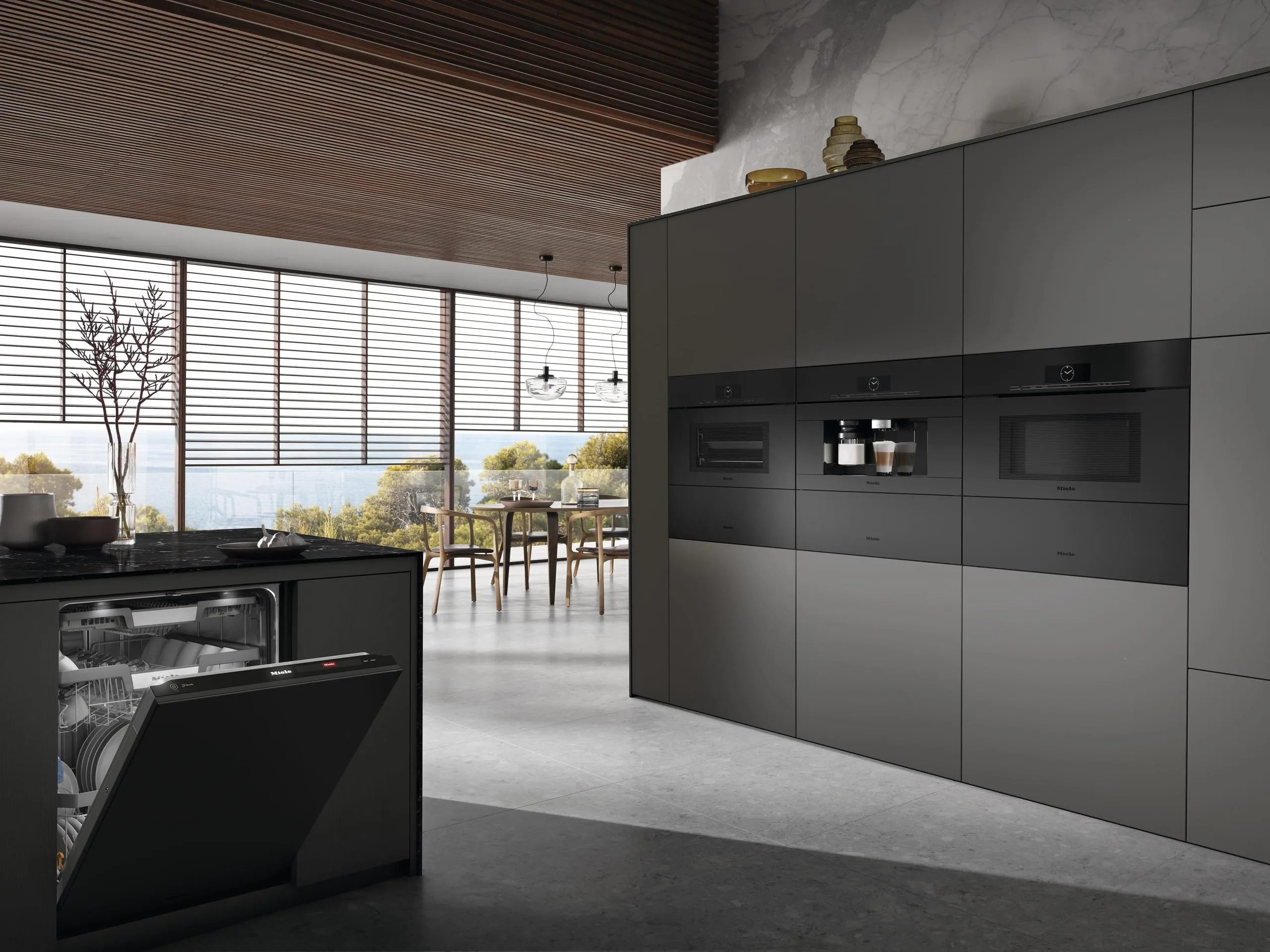 Miele ESW7670 OBSIDIAN BLACK MATTE Esw 7670 - Handleless Gourmet Warming Drawer, 30" Width And 9 3/16" Height For Preheating Dishware, Keeping Food Warm, And Slow Roasting.