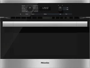 Miele H6100BM STAINLESS STEEL H 6100 Bm 24 Inch Speed Oven With Electronic Clock/Timer And Combination Modes For Quick, Perfect Results.