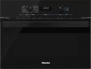 Miele H6200BM Black 24 Inch Speed Oven With Electronic Clock/Timer And Combination Modes For Quick, Perfect Results.