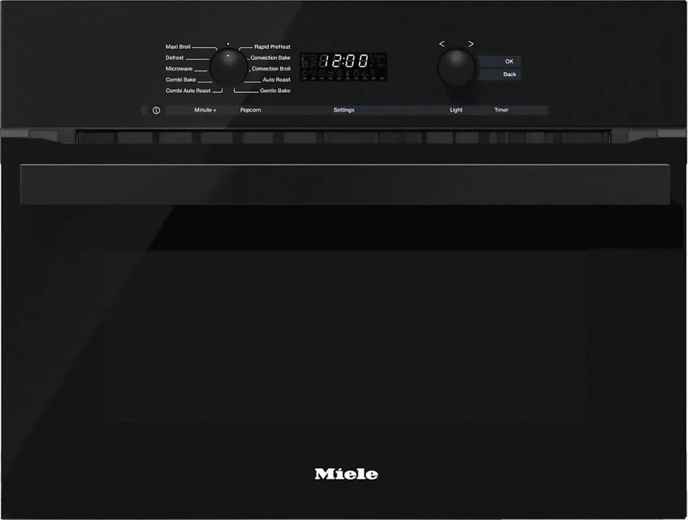 Miele H6200BM Black 24 Inch Speed Oven With Electronic Clock/Timer And Combination Modes For Quick, Perfect Results.