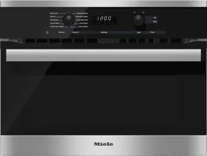 Miele H6200BM H 6200 Bm 24 Inch Speed Oven With Electronic Clock/Timer And Combination Modes For Quick, Perfect Results.