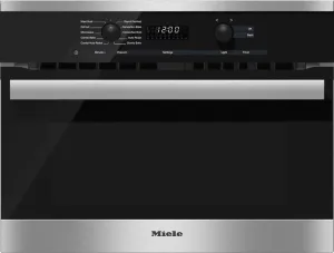 Miele H6200BM Stainless Steel 24 Inch Speed Oven With Electronic Clock/Timer And Combination Modes For Quick, Perfect Results.