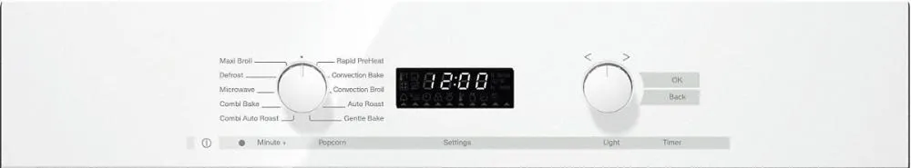 Miele H6200BM White 24 Inch Speed Oven With Electronic Clock/Timer And Combination Modes For Quick, Perfect Results.