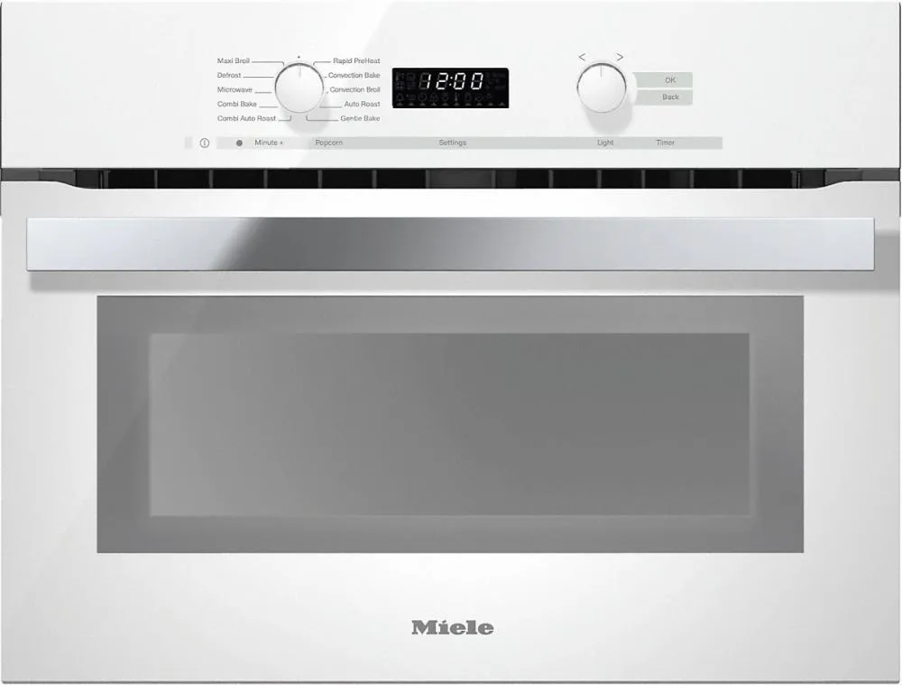 Miele H6200BM White 24 Inch Speed Oven With Electronic Clock/Timer And Combination Modes For Quick, Perfect Results.