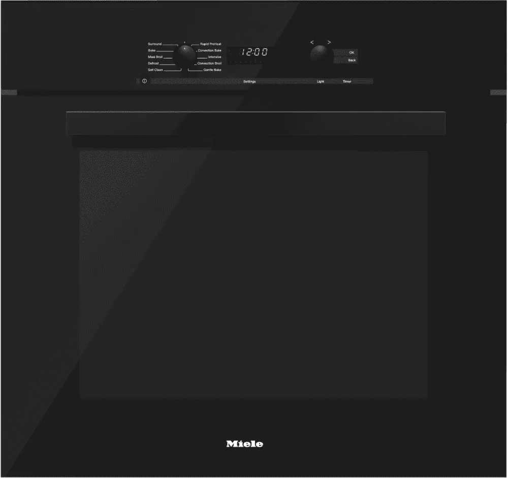 Miele H6280BP Black - 30 Inch Convection Oven With Self Clean For Easy Cleaning.