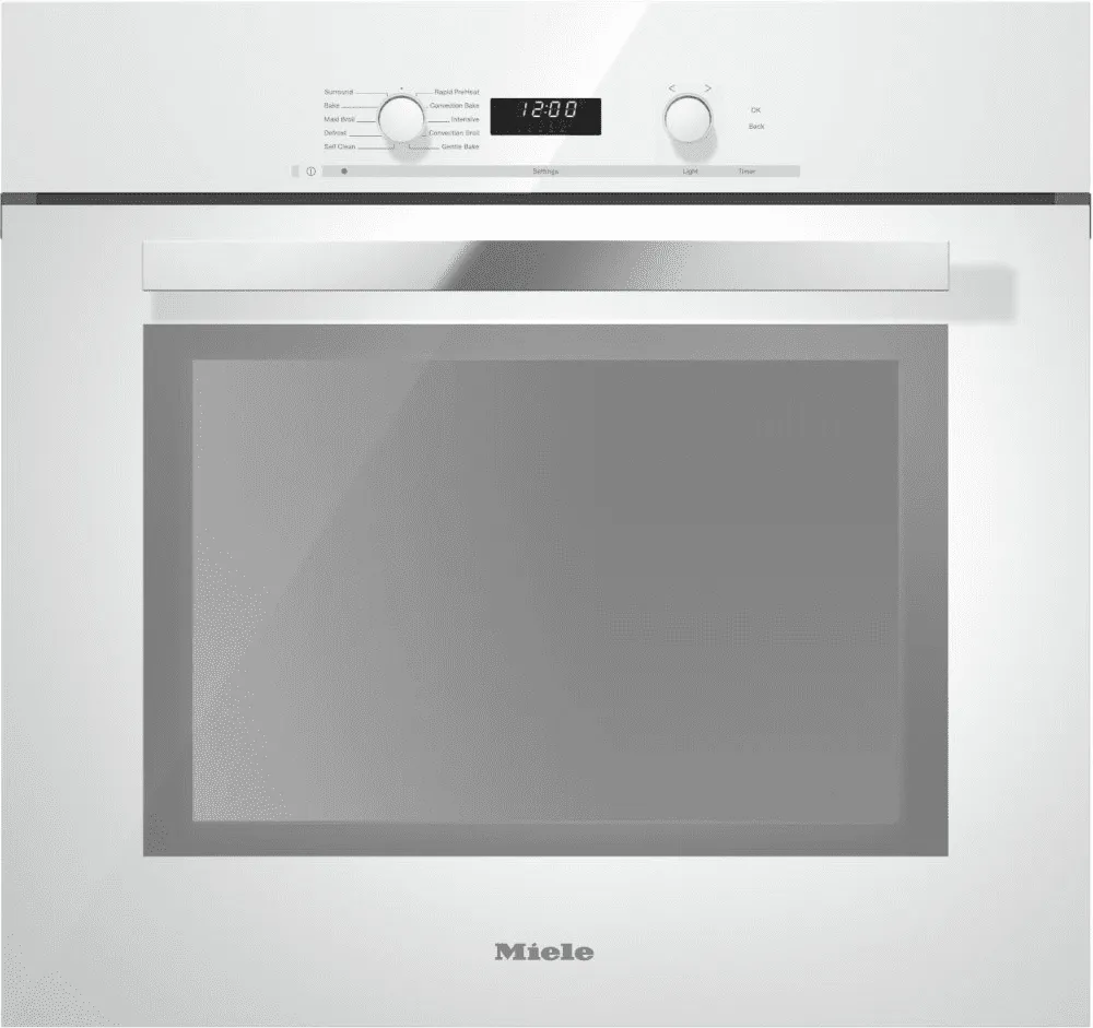 Miele H6280BP White- 30 Inch Convection Oven With Self Clean For Easy Cleaning.