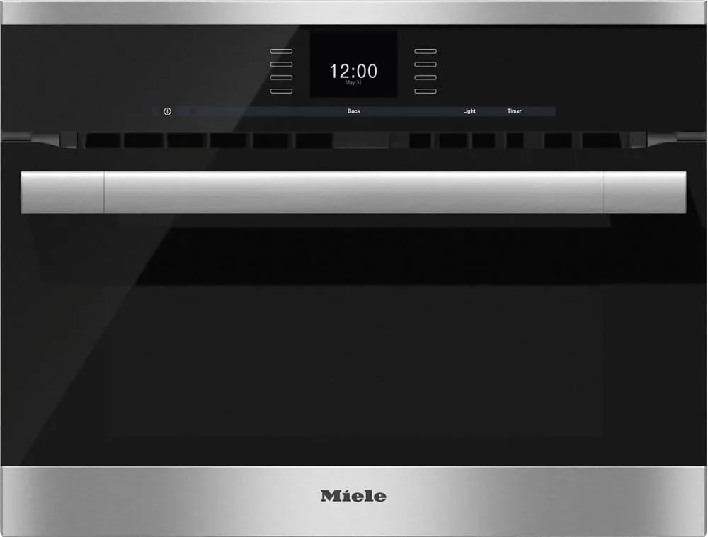 Miele H6500BM H 6500 Bm 24 Inch Speed Oven With Combi-Modes And Roast Probe For Precise-Temperature Cooking.