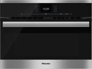Miele H6600BM H 6600 Bm 24 Inch Speed Oven With Combi-Modes And Roast Probe For Precise-Temperature Cooking.