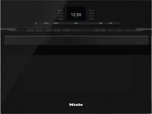 Miele H6600BMBK H 6600 Bm 24 Inch Speed Oven With Combi-Modes And Roast Probe For Precise-Temperature Cooking.- Obsidian Black