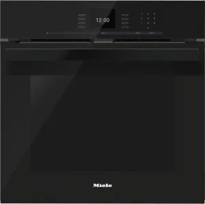 Miele H6660BPBK H 6660 Bp Am 24 Inch Convection Oven With Airclean Catalyzer And Roast Probe For Precise Cooking.- Obsidian Black