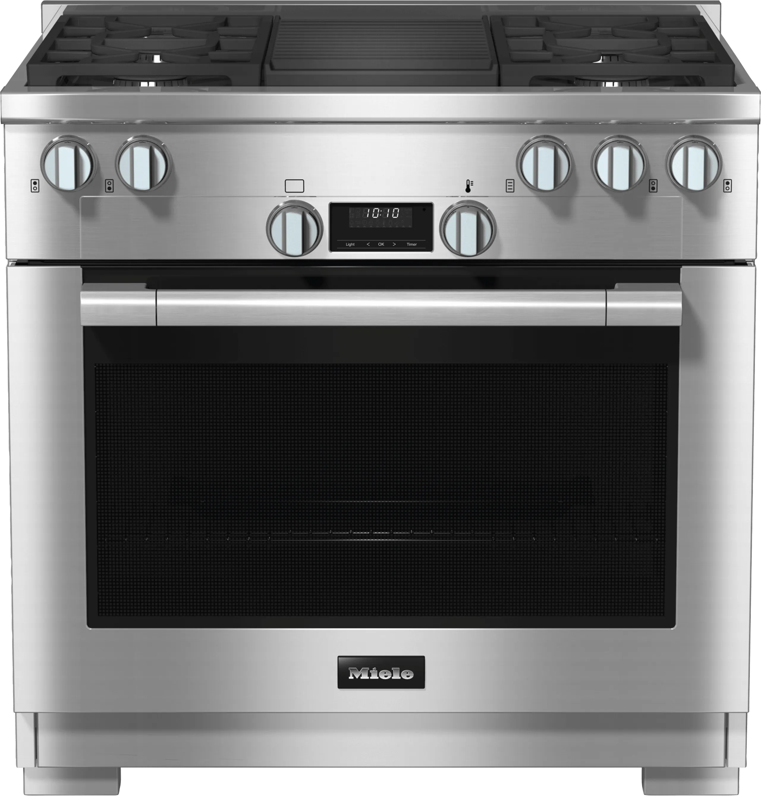 Miele HR11353GAGGR Hr 1135-3 G Ag Gr - 36" Range All Gas With Directselect, Twin Convection Fans And M Pro Dual Stacked Burners
