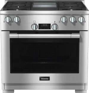 Miele HR11363LPAGGD Hr 1136-3 Lp Ag Gd - 36" Range All Gas With Directselect, Twin Convection Fans And M Pro Dual Stacked Burners