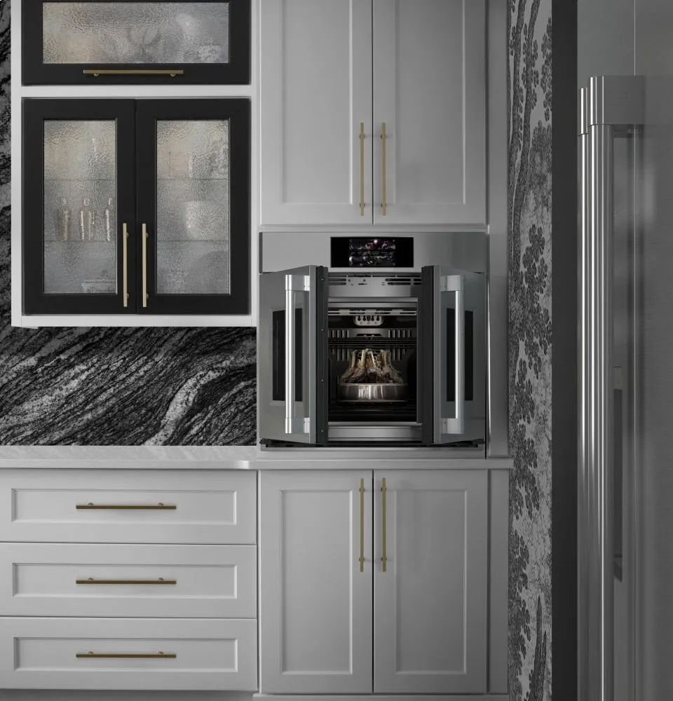 Monogram ZTSX1FPSNSS Monogram 30" Smart French-Door Electric Convection Single Wall Oven Statement Collection