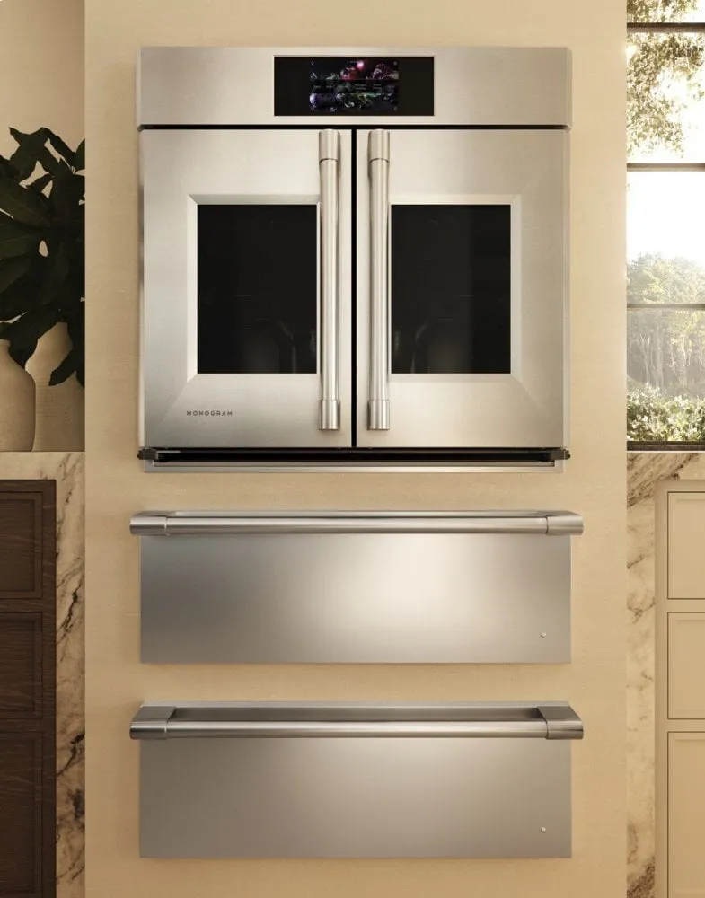 Monogram ZTSX1FPSNSS Monogram 30" Smart French-Door Electric Convection Single Wall Oven Statement Collection