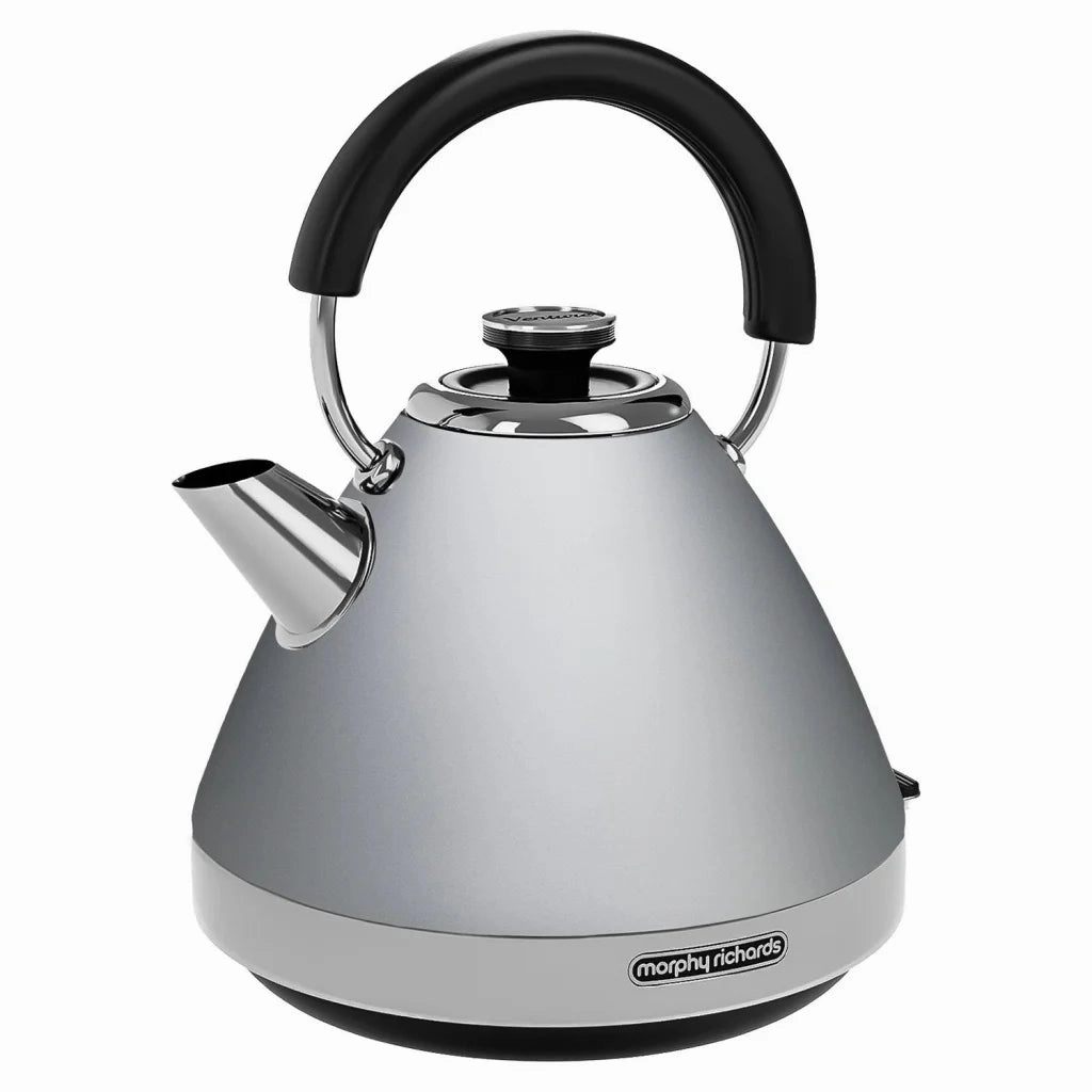 Morphy Richards 1.5L Venture Collection Pyramid Kettle In Steel Grey New Arrival Discount Shop the Best Deals