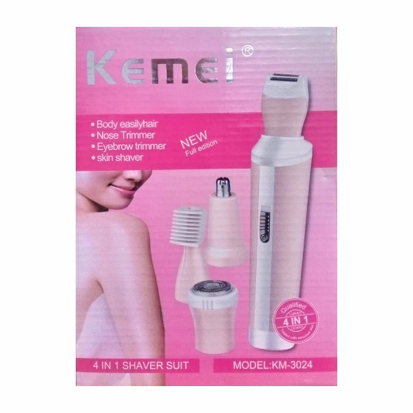 Kemei 4In1 Rechargeable Shaver Suite For Women Km-3024 Biggest Savings Now