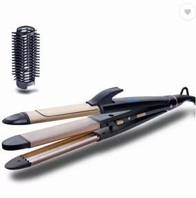 Nova 4 In 1 Hair Styler- Straightener, Curler & Crimper Nhs 802 Hair Straightener  (Black, Gold) Shop Smart Save Todays Special Picks